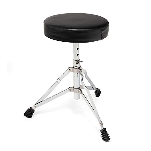 Ashthorpe 5-Piece Complete Junior Drum Set with Genuine Brass Cymbals - Advanced Beginner Kit with 16" Bass, Adjustable Throne, Cymbals, Hi-Hats