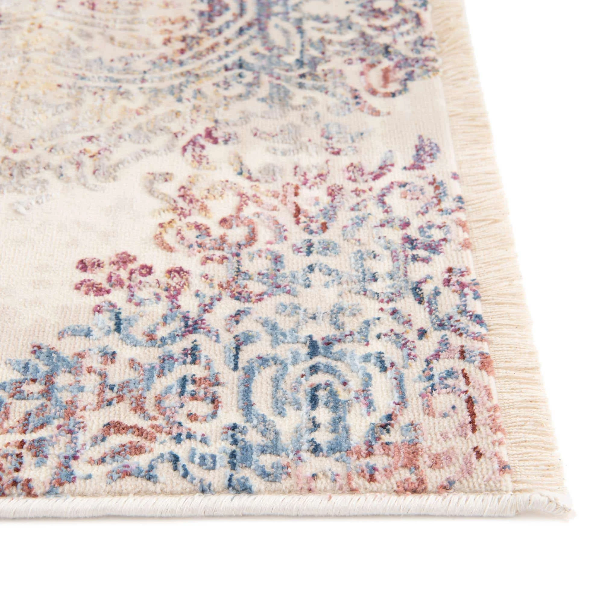 Rugs.com Deepa Collection Rug – 9' x 12' Ivory Medium Rug Perfect For Living Rooms, Large Dining Rooms, Open Floorplans