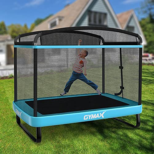 GYMAX Trampoline for Kids, 6FT Toddler Trampoline with Swing & Enclosure Safety Net