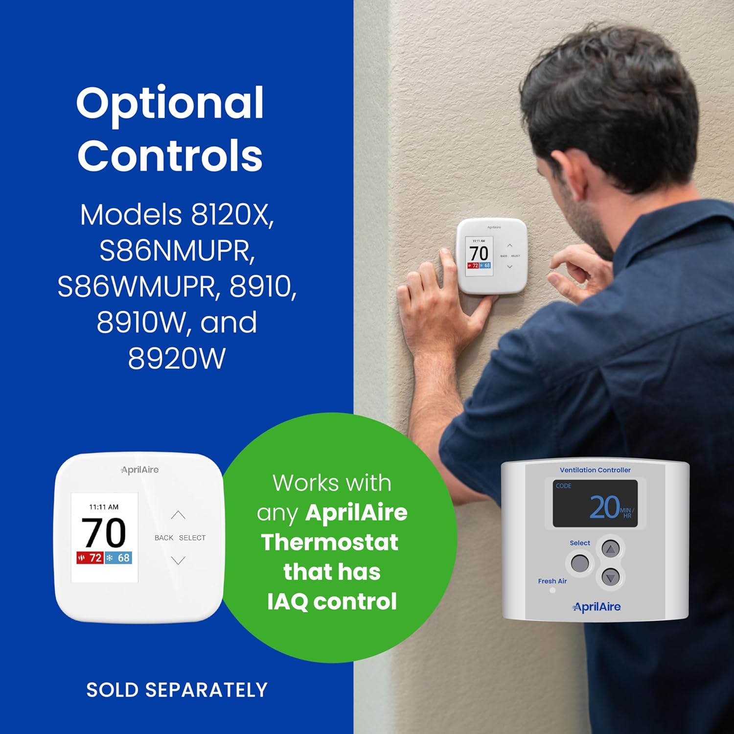 Aprilaire V22BEC Energy Recovery Ventilator With Easy-Install Bracket, 1.45 CFM/Watt for Homes up to 6,000 Sq Ft - Smart Home Appliances