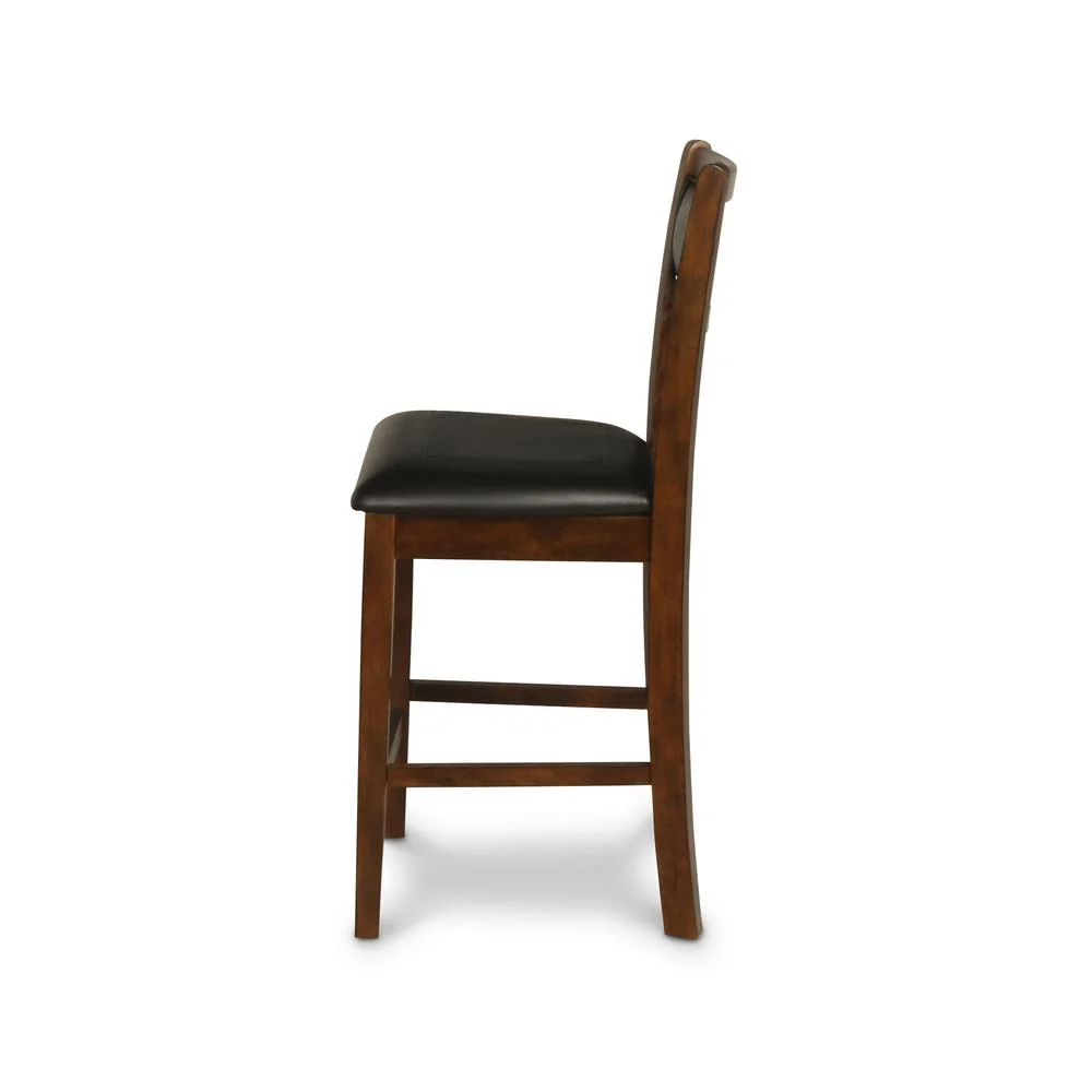New Classic Furniture Gia 5-Piece Transitional Wood Dining Set in Brown