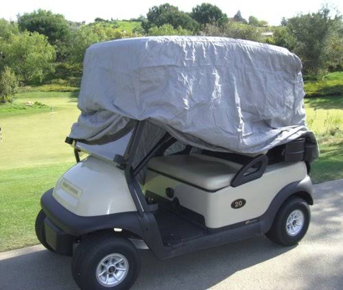 Deluxe 2 Passenger Golf Cart COVER, Fits E Z Go, Club Car, 2 Passenger and Yamaha G Model - Grey