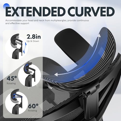 FLEXISPOT ErgoX Premium Ergonomic Office Chair with Footrest- Adjustable 3D Armrests, Dynamic Lumbar Support, Recline & Tilt Function, Mesh Seat