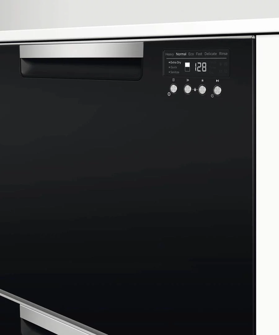 Fisher & Paykel DD24DCTB9N 44dB Black Tall Double DishDrawer