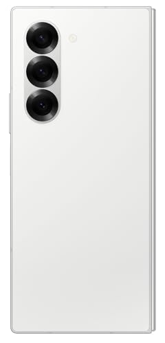 Samsung Galaxy Z Fold 6 Smartphone, 256GB, Factory Unlocked, White (Renewed)
