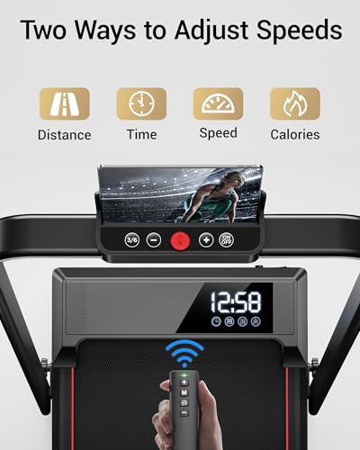 14% Incline Walking Pad Treadmills for Home and Office, 3-in-1 Portable Under Desk Treadmill, Folding Treadmill with 2.5 HP Quiet Brushless