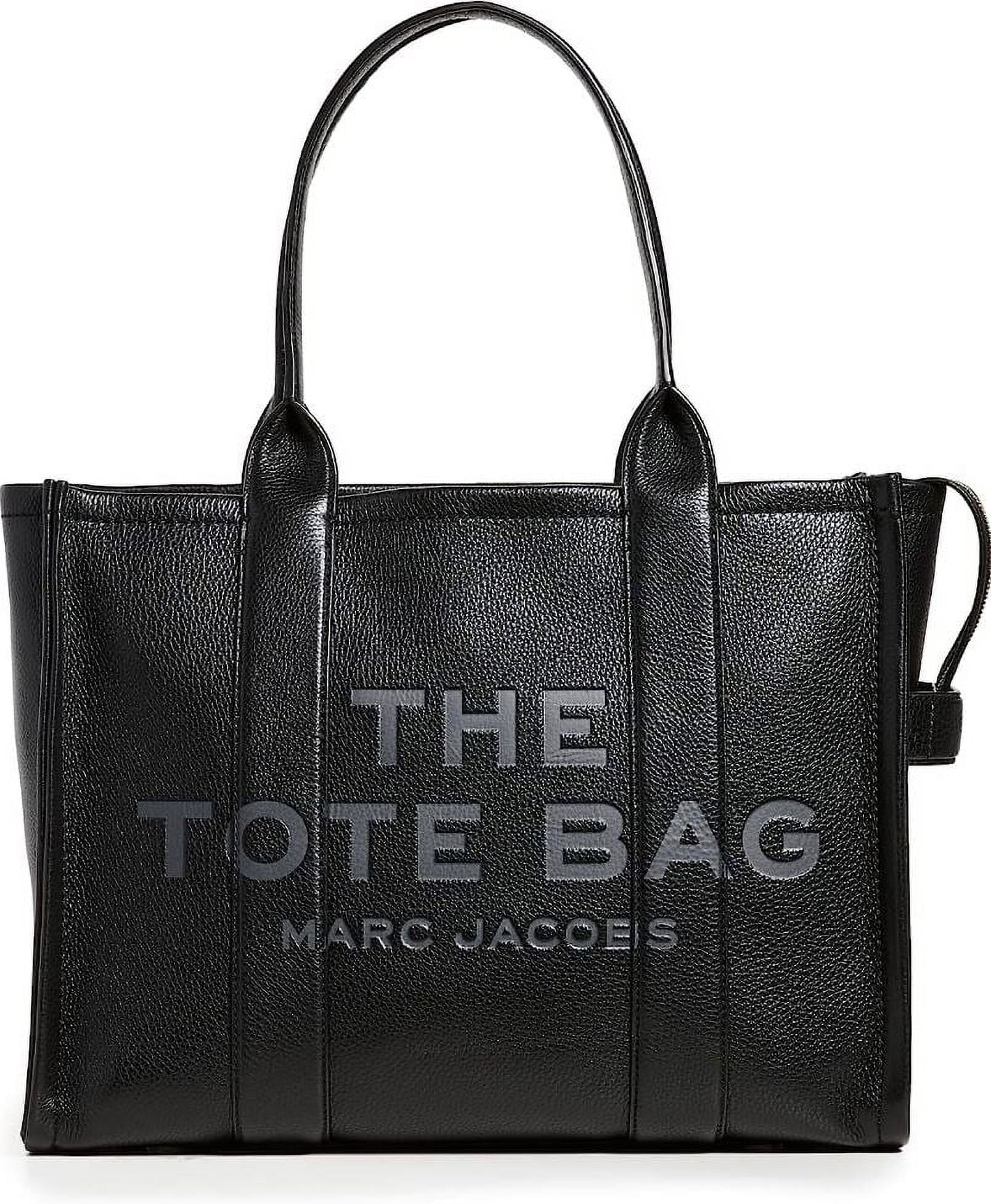 Marc Jacobs Women's The Leather Tote Bag, Black, H020L01FA21-001 One Size