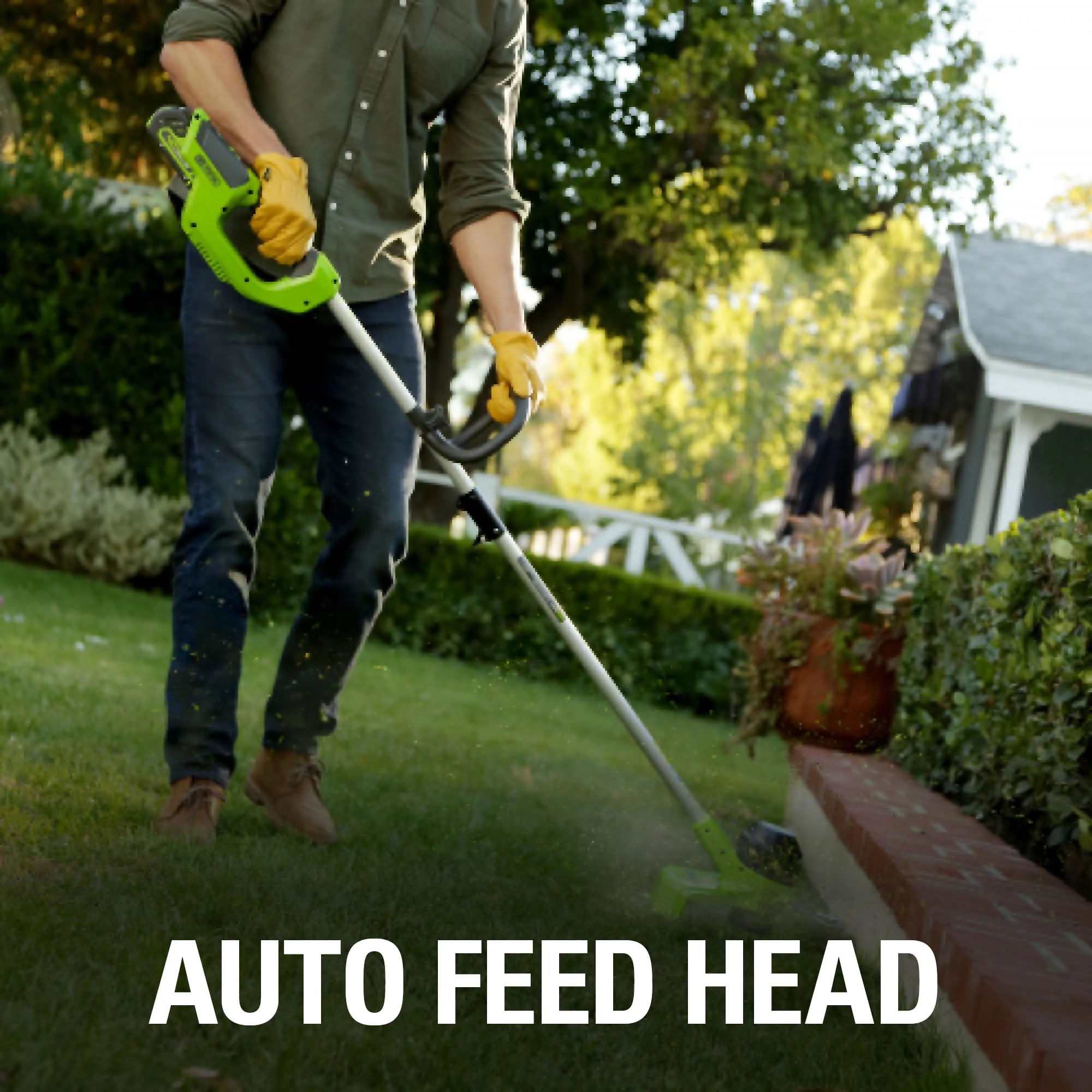 Greenworks 40V 12 String Trimmer with 2.0 Ah Battery & Charger 2101602