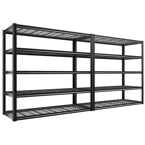 REIBII 60" W Garage Shelving Heavy Duty Metal Shelving 3000LBS Storage Shelves Adjustable Metal Shelves for Storage Industrial Garage Shelves for