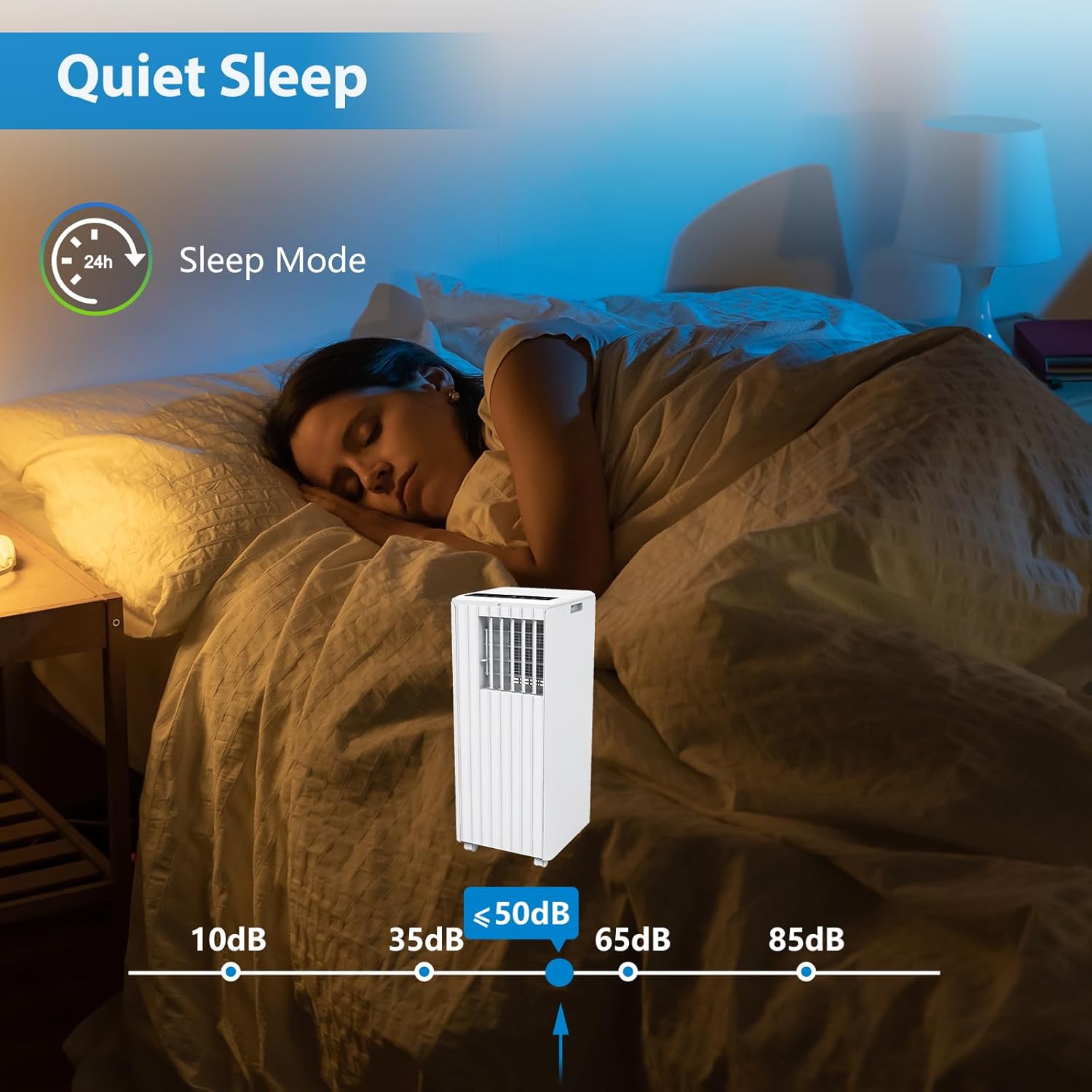 8,000BTU Portable Air Conditioners, 3-IN-1 Air Conditioner Floor Room AC Unit with Cool, Dehumidifier, Fan Mode