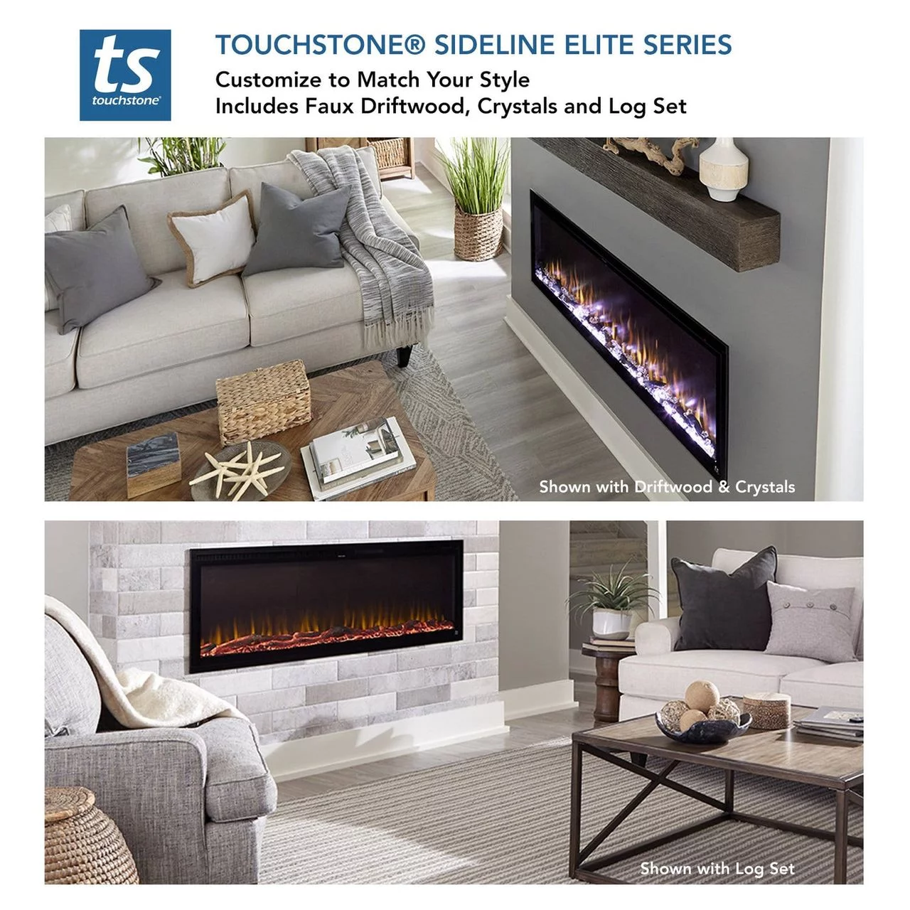 Sideline Elite Smart 80050 84" WiFi-Enabled Recessed Electric Fireplace (Alexa/Google Compatible)
