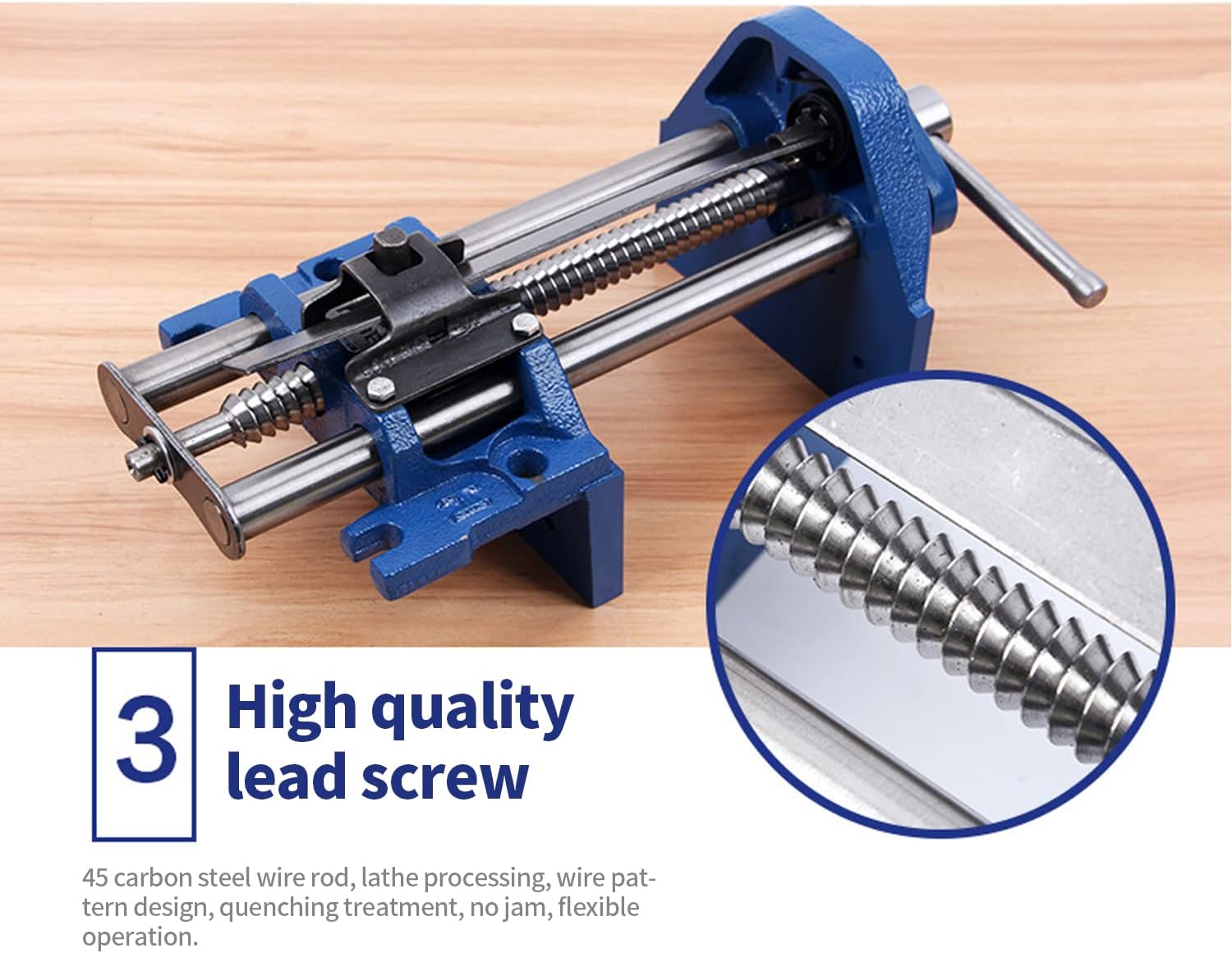 AIWFL Woodworking Vise 10.5 Inch Rapid Acting Wood Working Vise Quick Release Woodworking Bench Vise Heavy-Duty Cast Iron Woodworker's Vise