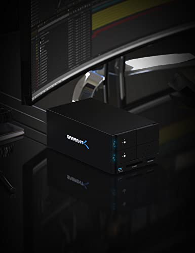 SABRENT USB 3.2 5-Bay 3.5” SATA Hard Drive Docking Station, Trayless Design, USB-C 10Gbps, Independent Power Switches, Locking Bays, Aluminum Cooling