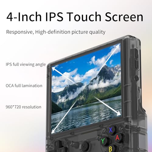 RG406V Handheld Game Console 42K+ Retro & Modern Games 30 Emulators 4-inch Touchscreen Android 13 Unisoc T820 Video Games Multi Game Console for Kids