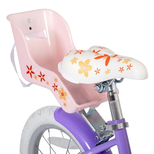 JOYSTAR Unicorn Kids Bike for Girls Ages 2-9 Years Old, 12 14 16 18 Inch Kids Bike with Training Wheels, Doll Seat, Streamers and Basket