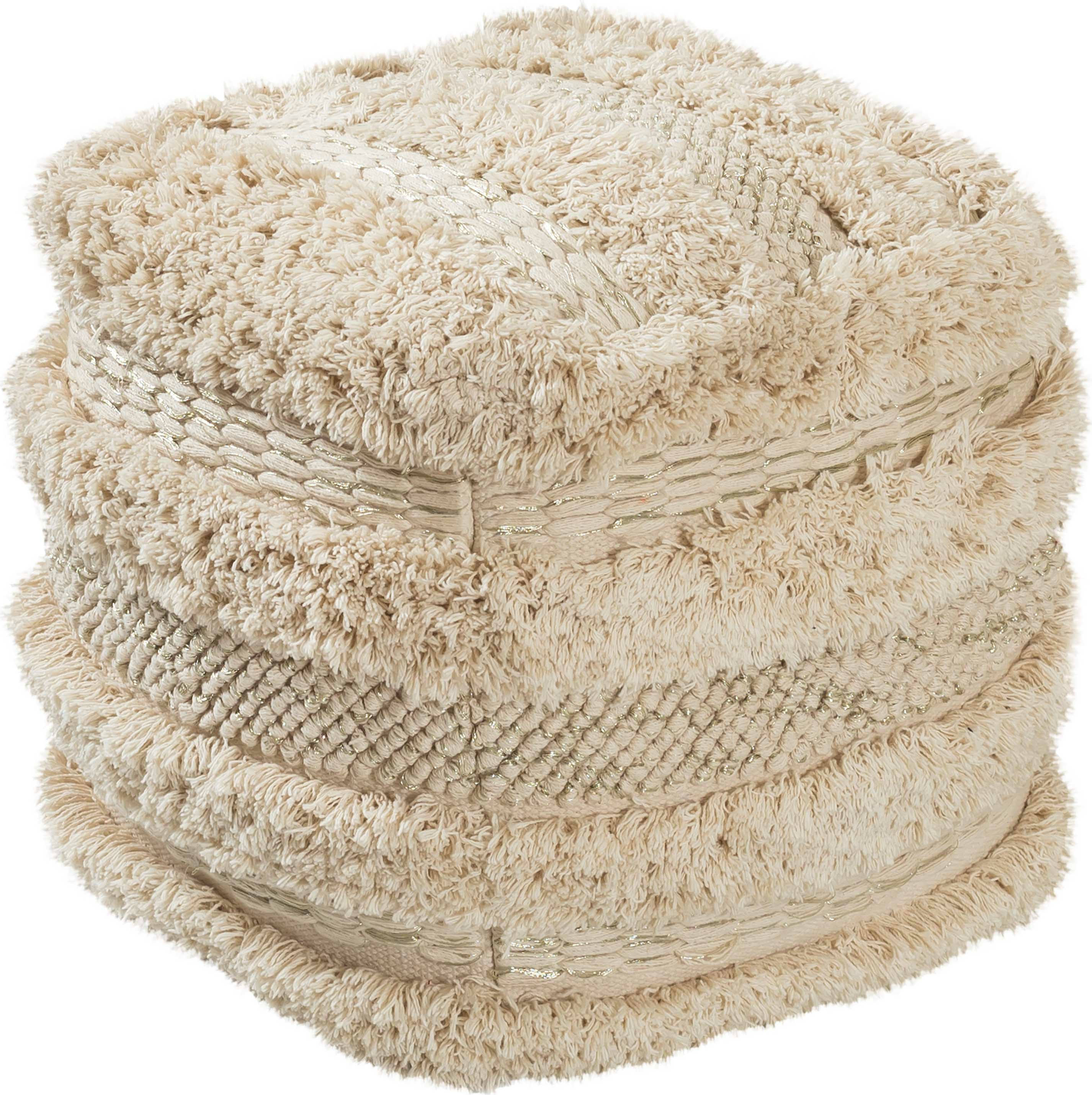 TOV Furniture Yorba Cotton Pouf