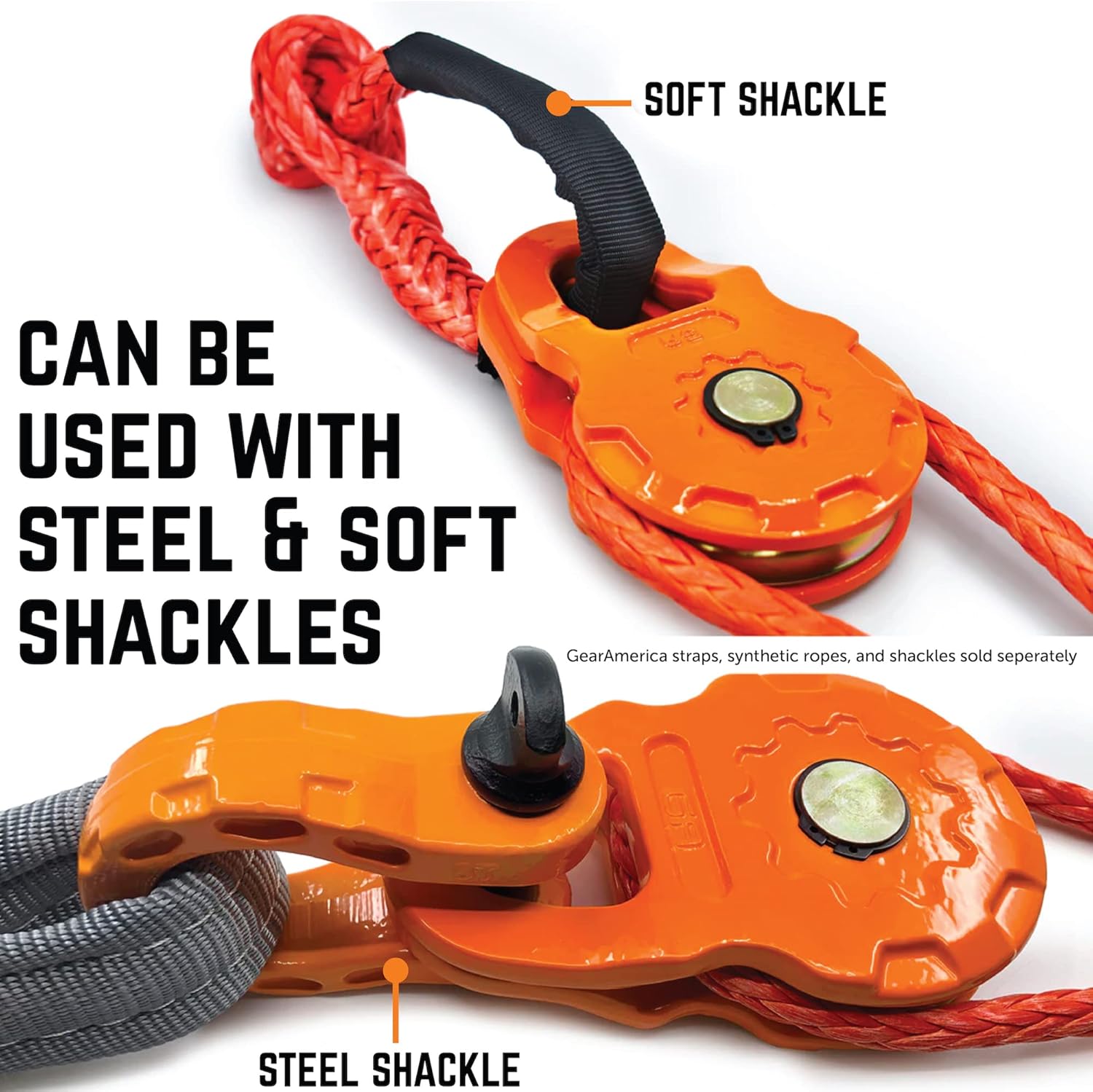GearAmerica Smart Snatch Block – 24,000 lbs Minimum Breaking Strength, 12
