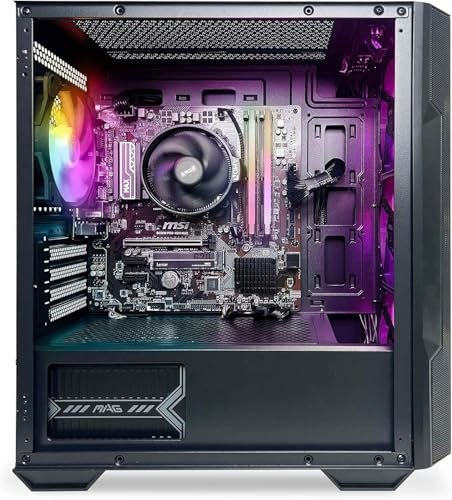 NSXGAMING Nova Desktop Gaming Computer (AMD Ryzen 5 5600G, 16GB 2 * 8 GB DDR4 3600, 512Gb M2 NVME SSD, RGB Fans, W11 64-bit Ready, Wify Ready