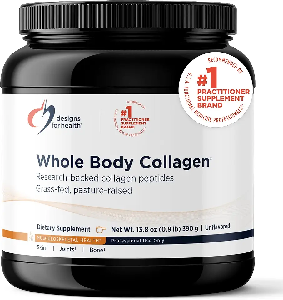 Designs for Health Whole Body Collagen Powder - Hydrolyzed Collagen Peptides Powder for Skin, Joint + Bone Health - Fortigel
