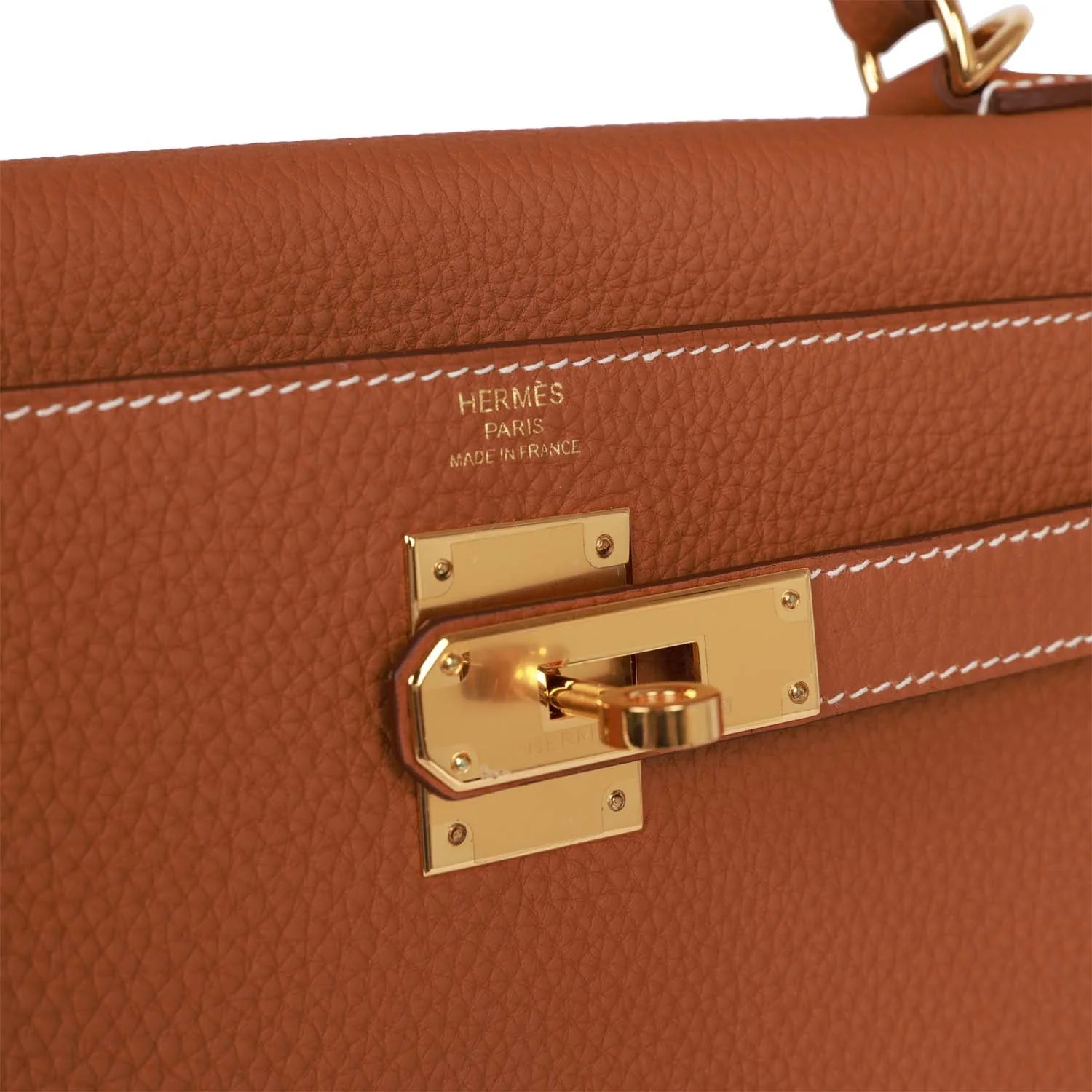 Pre-owned Hermes Kelly Retourne 28 Gold Togo Gold Hardware