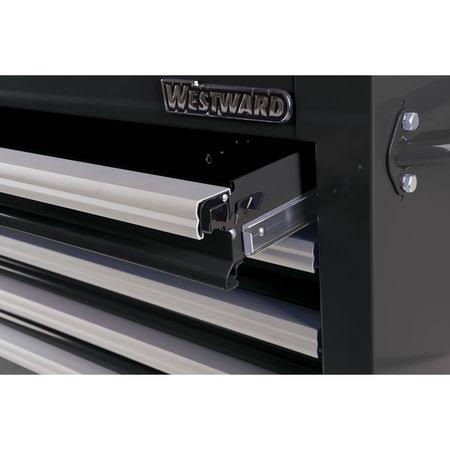 15-1/2x22 Side Cabinet, 7 Drawers, Black Westward 32H865