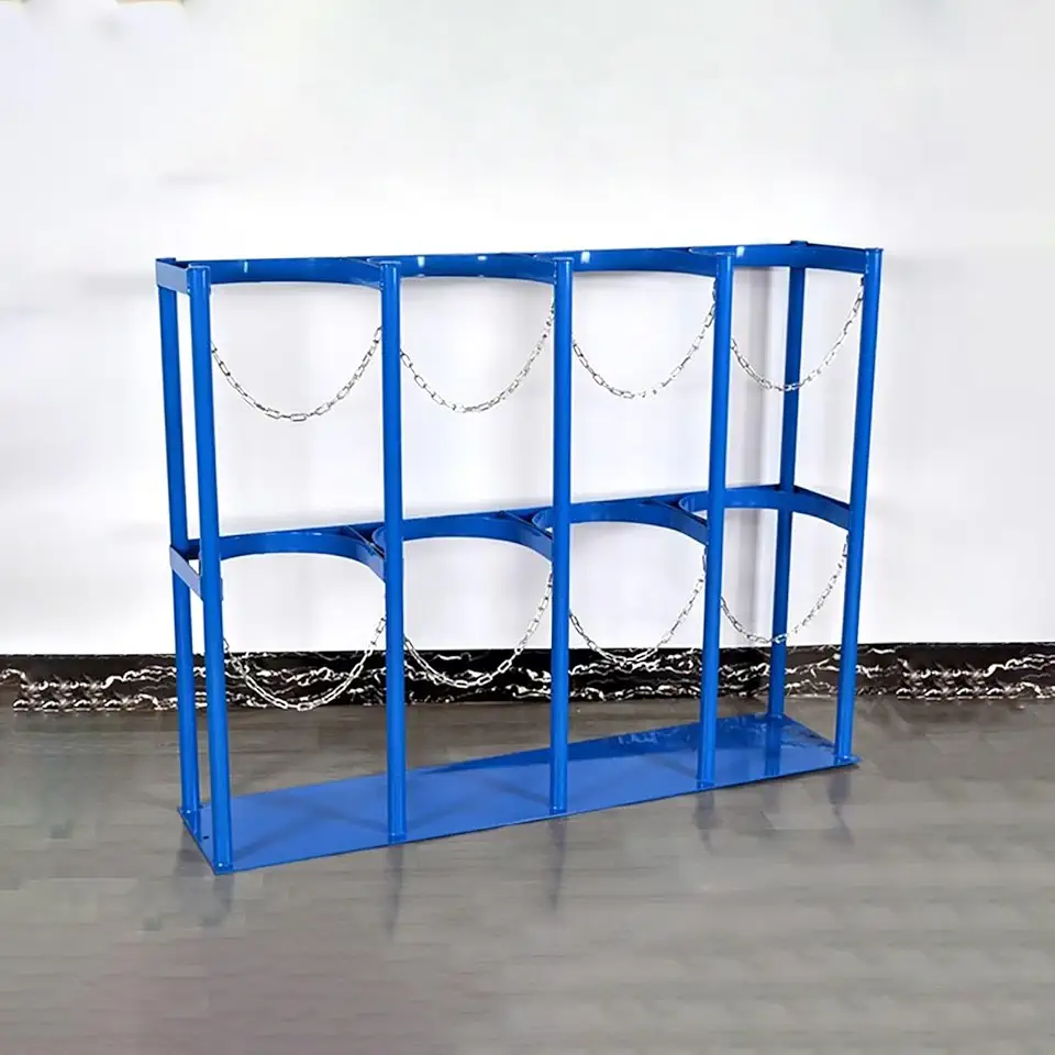Oxygen Tank Holder Floor Mountable Oxygen Cylinder Carrier Stand, Metal Acetylene Tank/Gas Bottle/Propane Cylinder Stand