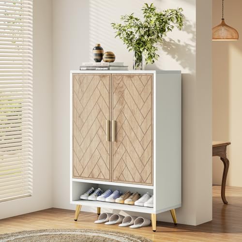 Tribesigns Shoe Cabinet with Doors, 6-Tier 24 Pairs Shoe Storage Cabinet for Entryway