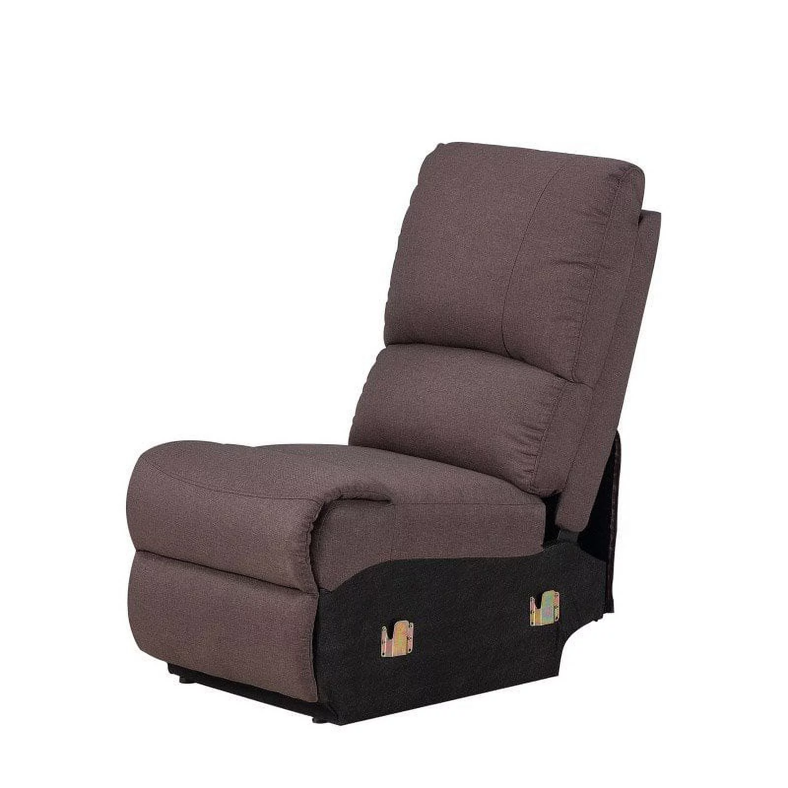 Titan Furnishings Transitional Chanille Fabric Power Reclining Sectional - Brown