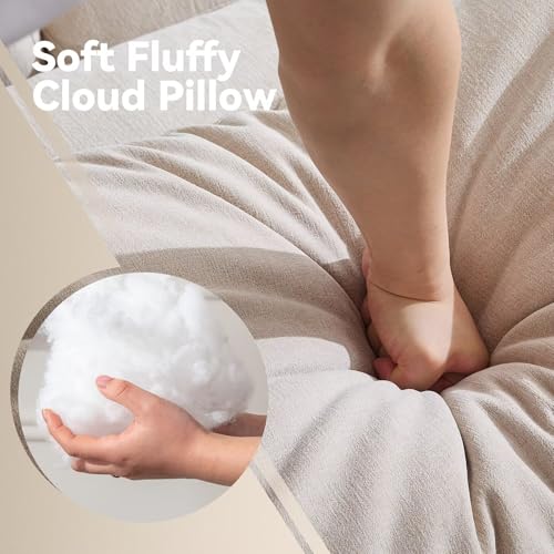 Cloud Couch Modular Sectional Sofa Modern Oversized Couches with Ottoman 7 Seater L-Shaped Sofas Comfy Couches for Living Room Spacious Space