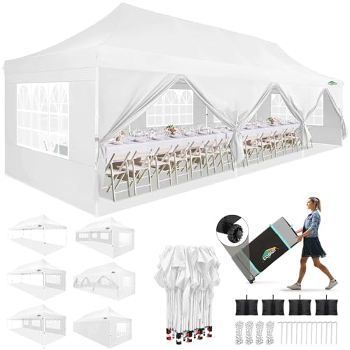 10x10 Pop Up Canopy Tent with 4 Sidewalls and Mesh Windows 2.0