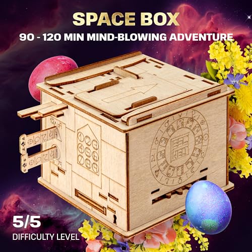 ESC WELT Magic Gifts Set - Brain Teaser Puzzles for Adults & Kids - Puzzle Box with Hidden Compartment - Easter Puzzle Boxes - Escape Room in a Box