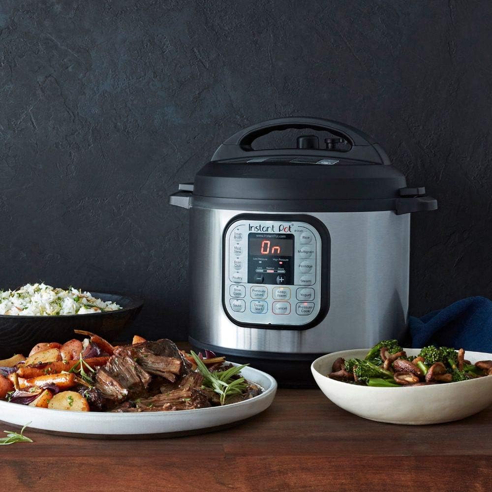 Instant Pot Duo 7-in-1 Electric Pressure Cooker, Sterilizer, Slow Cooker, Rice Cooker, Steamer, Saute, Yogurt Maker, and Warmer, 6 Quart