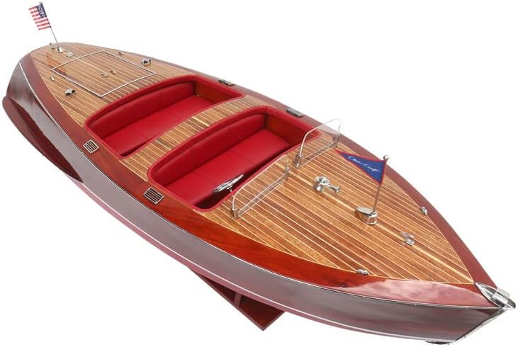 Seacraft Gallery Chris Craft Barrel Back Wooden Model Boat 31.5" - Assembled Wooden Toy Boat D&eacute;cor - Handmade Scale Model Boat
