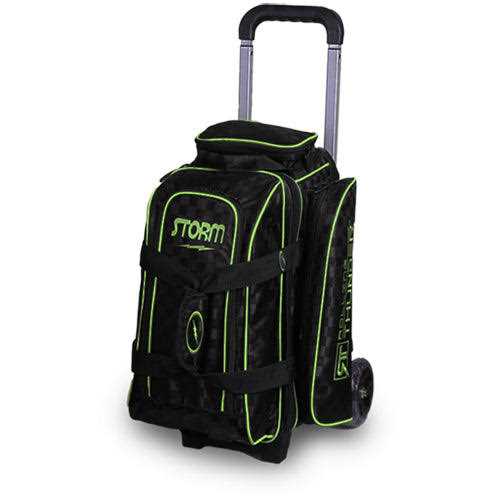Storm Rolling Thunder 3 Ball Roller Checkered Black/Lime Bowling Bag - Sports Supplies Online Store