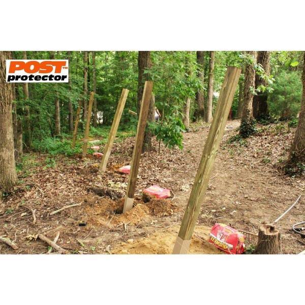 Post Protector 6 pc. 6 in. x 6 in. x 60 in. In-Ground Post Decay Protection, 6660C6