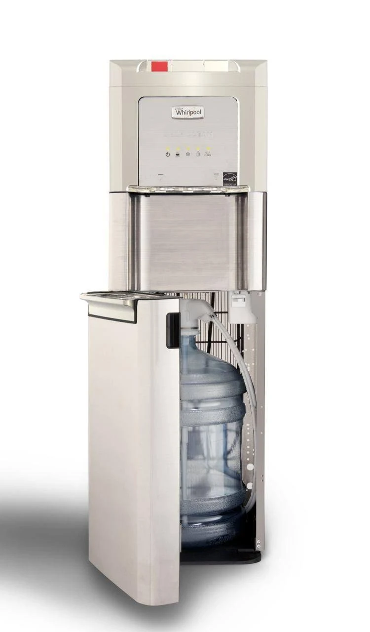 Whirlpool Self Cleaning, Bottom Loading Commercial Water Cooler with LED Indicators, Ice Chilled Water, Steaming Hot, Total Stai