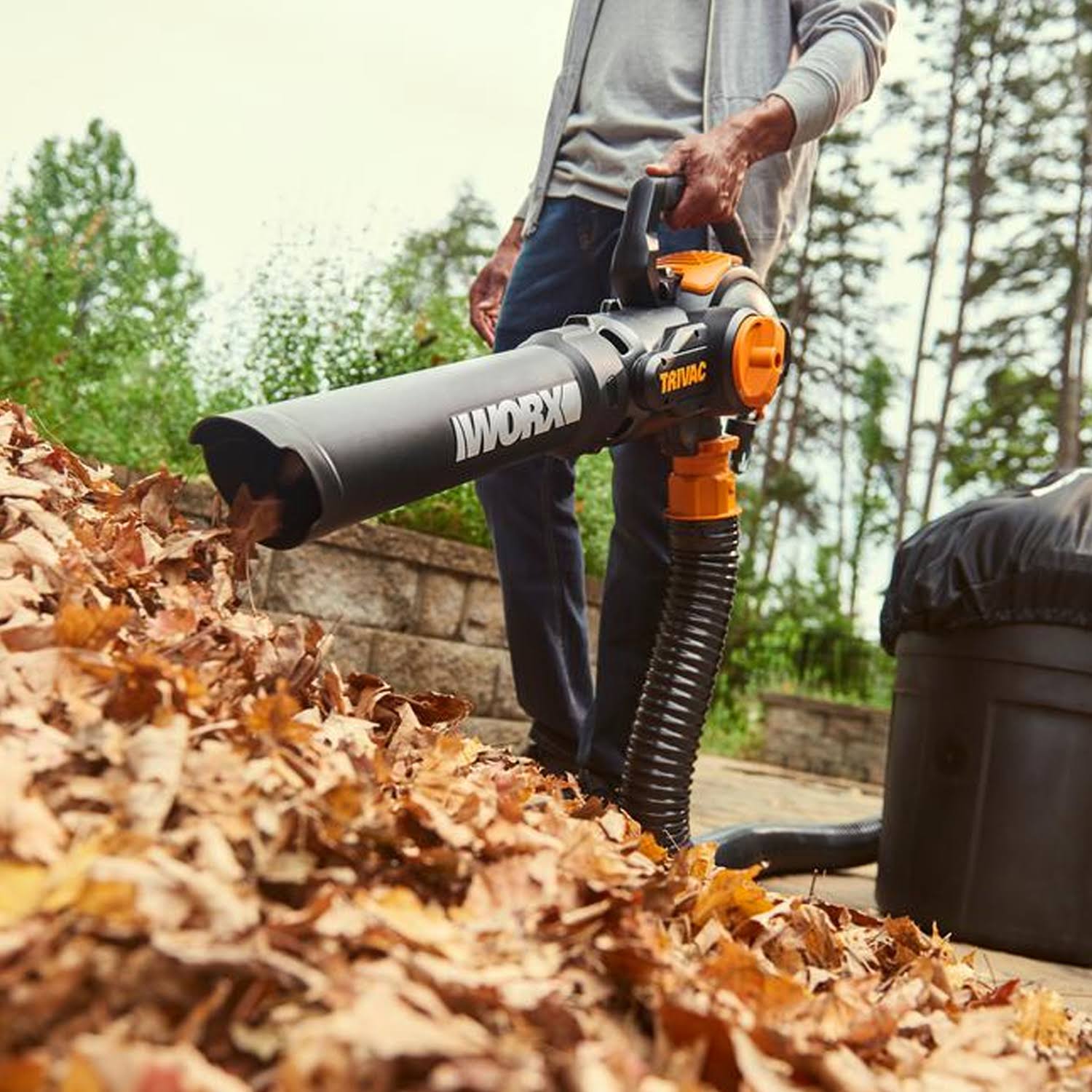Worx Wg512 12 Amp Trivac 3-in-1 Electric Leaf Blower/Mulcher/Yard Vacuum
