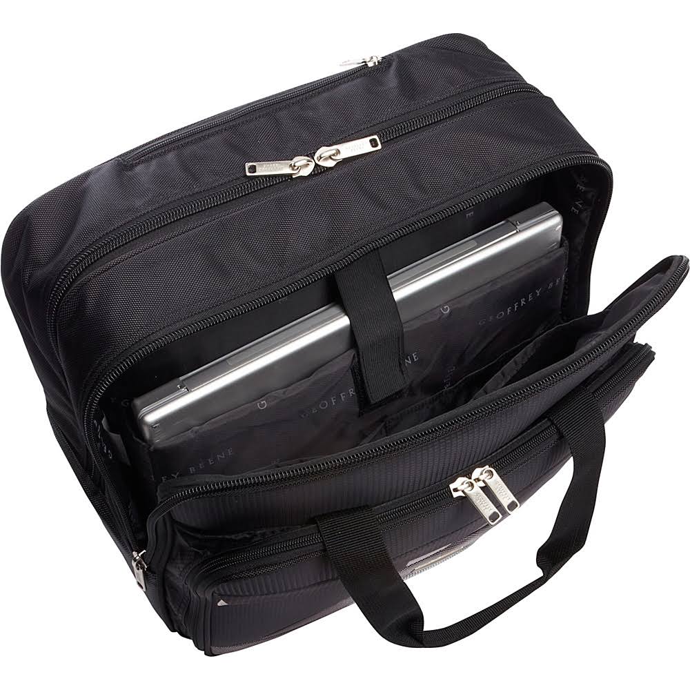 Geoffrey Beene Black w/ Gray Tech Rolling Business Case