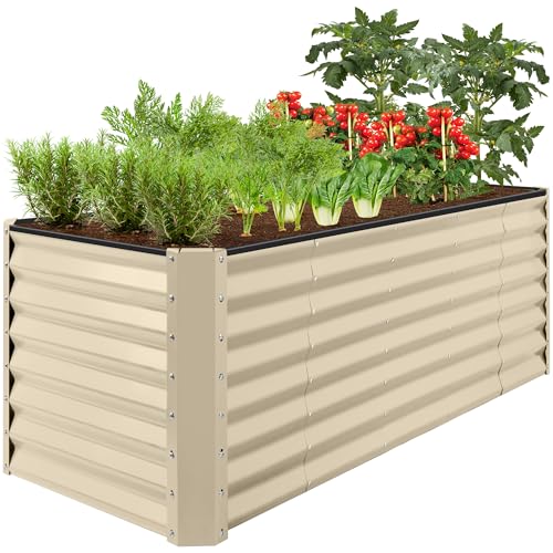 Best Choice Products 8x4x2ft Outdoor Metal Raised Garden Bed, Deep Root Planter Box for Vegetables, Flowers, Herbs