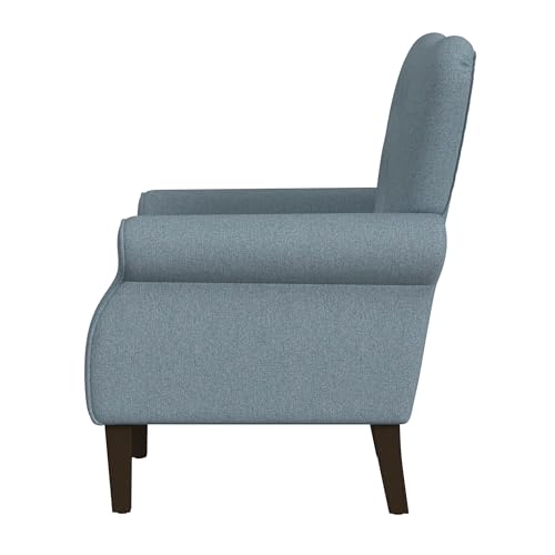 Home Decor | Upholstered Rolled Arm Wingback Accent Chair | Accent Chairs for Living Room & Bedroom | Decorative Home Furniture - Cream