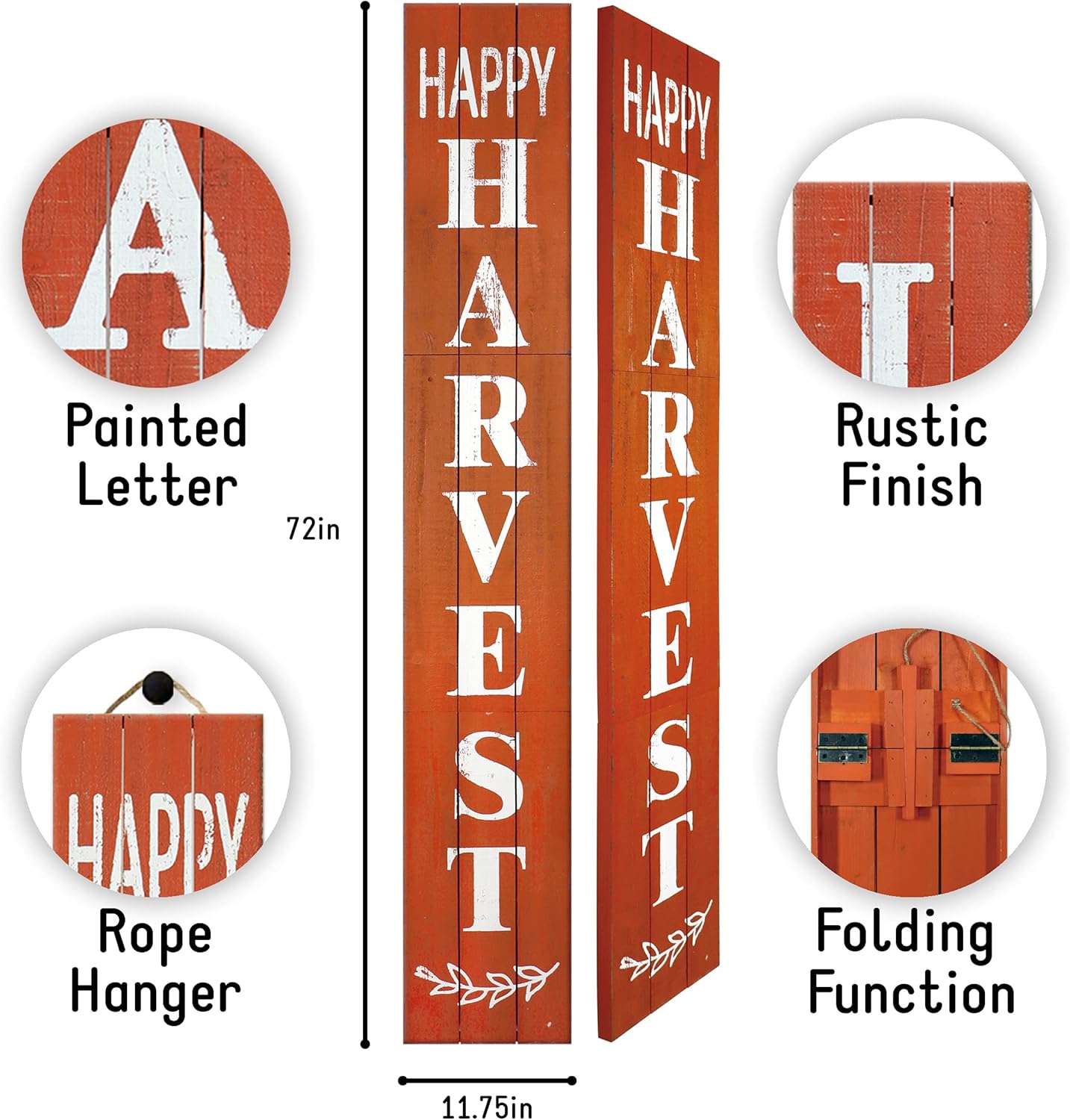 Outdoor Welcome Sign for Front Porch Decor, Interchangeable Seasonal Icons Vertical Welcome Sign, Modern Farmhouse Decor for The Home