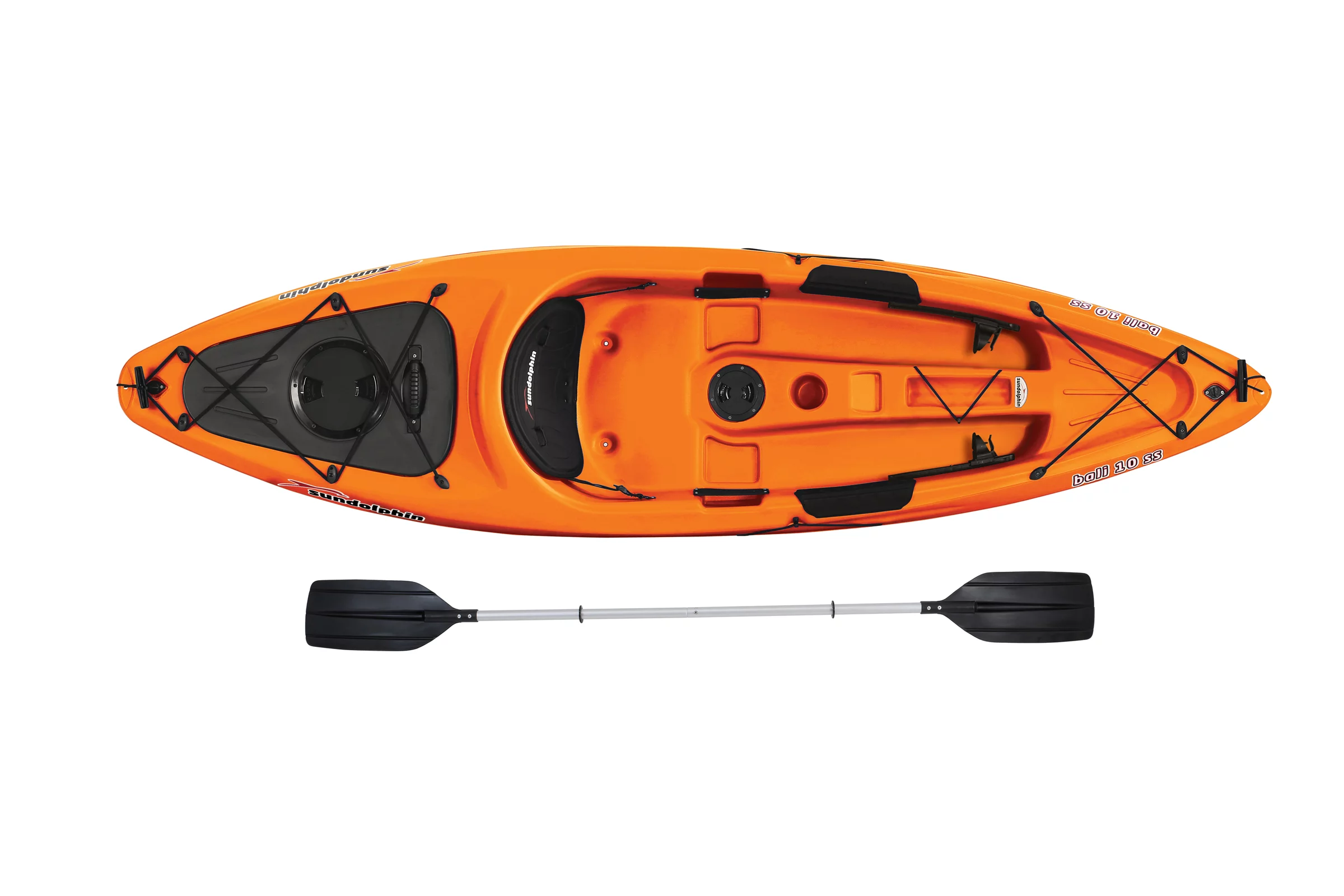 Sun Dolphin Bali 10' Sit-on Recreational Kayak Tangerine, Paddle Included