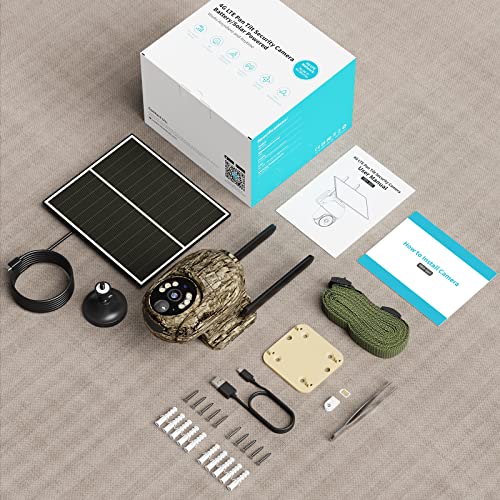 Cellular Trail Camera 3rd Generation 4G LTE with Solar Panel, Live Video Game Camera Include SIM Card with 360° Pan Tilt, Motion Activated