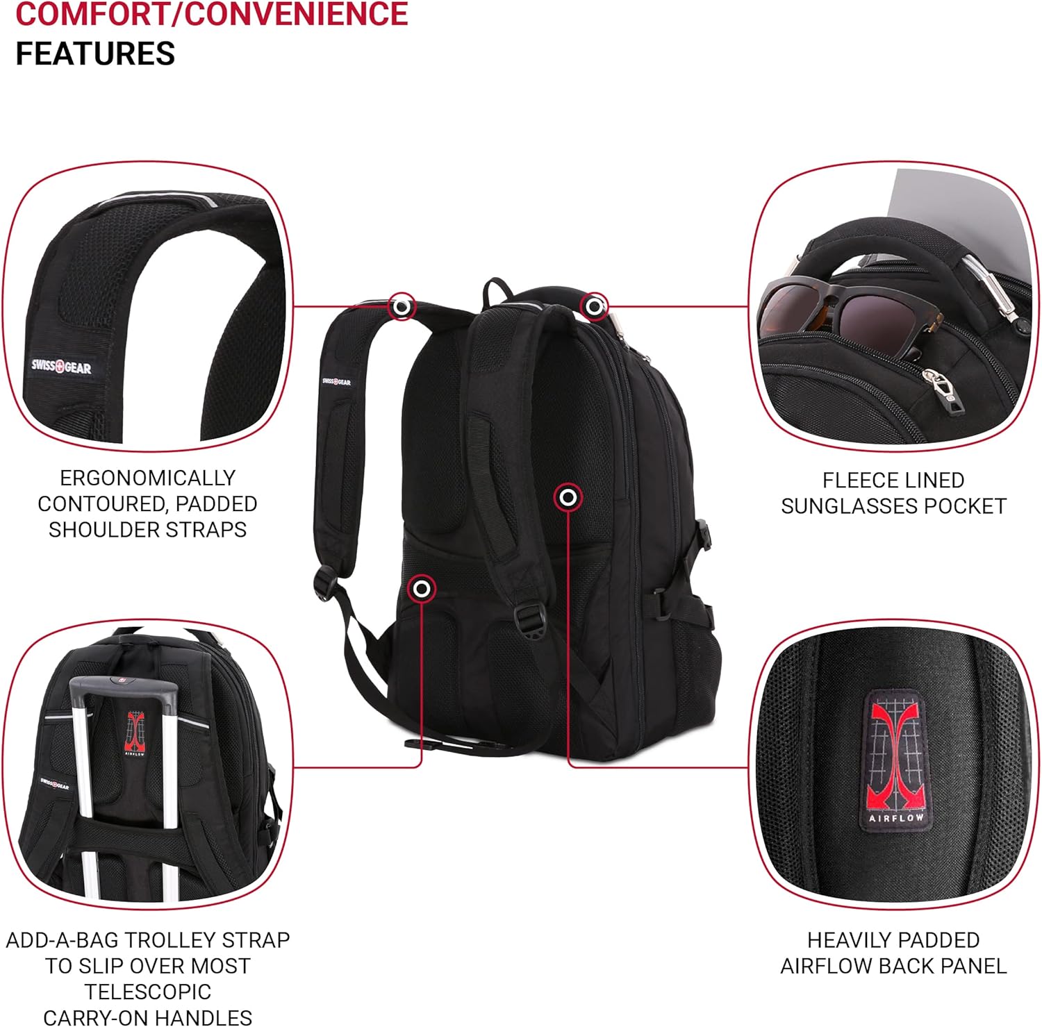 SwissGear 2769 ScanSmart Laptop Backpack, Black, 17.5-Inch