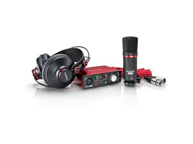 Focusrite Scarlett Solo (2nd Generation) Studio Bundle - includes Headphones, Mic and Cable
