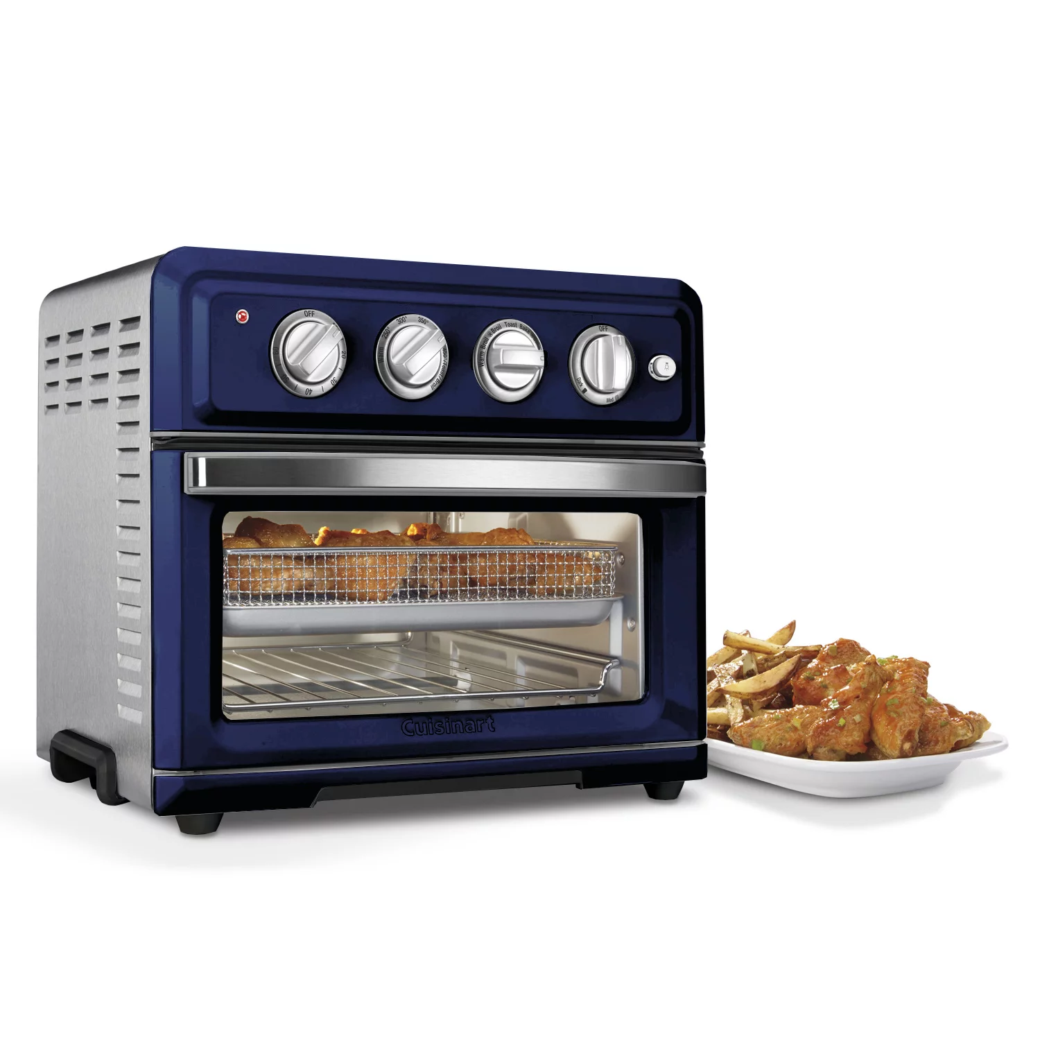 Restored Cuisinart TOA60NV Convection Toaster Oven Air Fryer with Light, Navy (Refurbished)