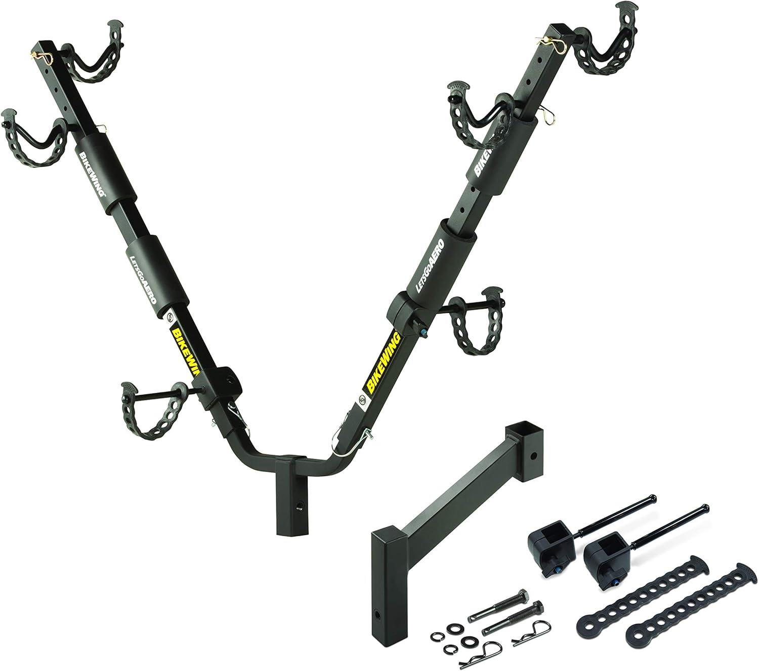 Let's Go Aero Bike Wing Double Bike Carrier for Utility and Cargo Trailers and Towing Vehicles