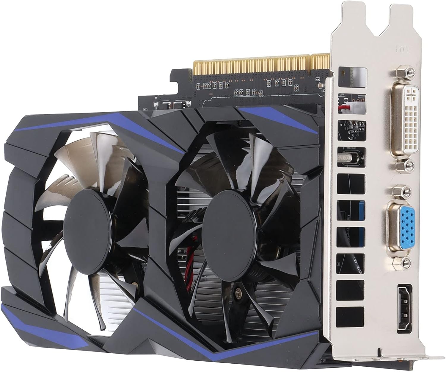 BTER Gaming Graphics Card, 128bit 4GB DDR5 900MHz Dual Fan Computer Graphics Card with Automatic Recognition