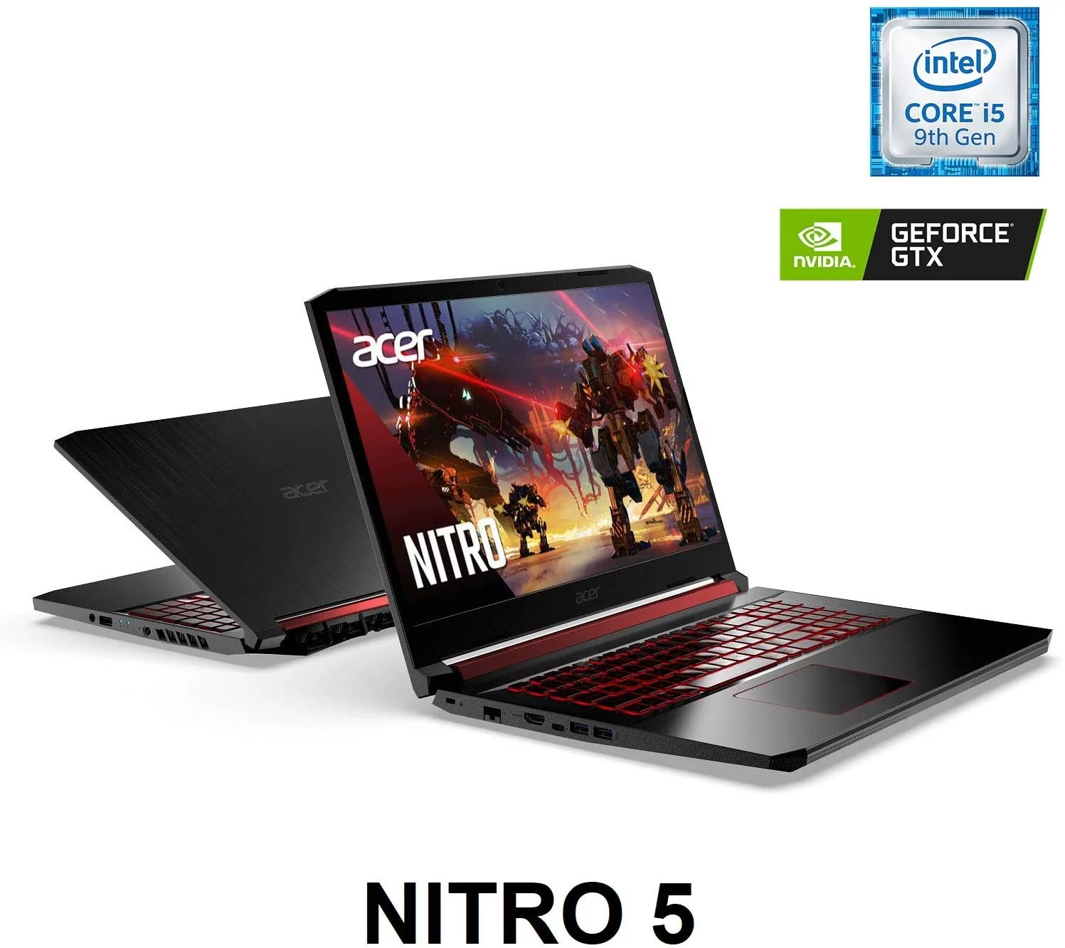 Acer Nitro 5 AN515-54-5812 - Core i5 9300H / 2.4 GHz - Win 10 Home 64-bit - 8GB RAM - 256 GB SSD NVMe - 15.6" IPS 1920 x 1080 (Full HD)