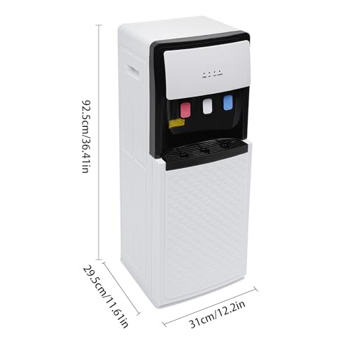 Bottom Loading Water Cooler Dispenser, Hot & Cold Water Cooler Dispenser with Anti-Scalding Design, Storage Cabinet and Child Safety Lock for Home
